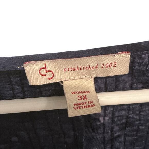 Vintage Womens Fairy Shirt Plus Size 3X Blue Sequin Embroidered Crochet Boho Y2K - Picture 3 of 8